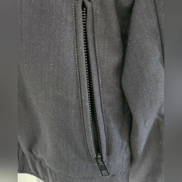 Vince Camuto zip up navy blue soft shell Moto Jacket bikercore Woman small - Picture 6 of 11